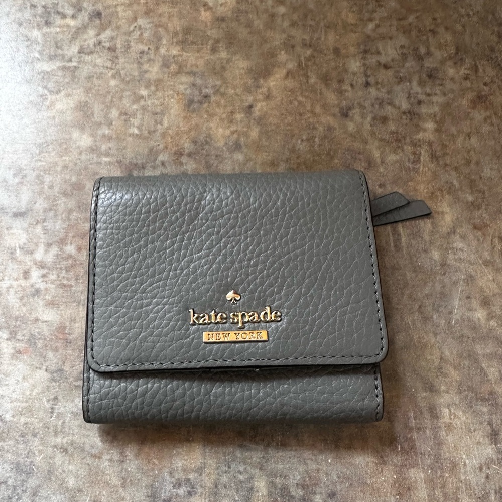 Kate Spade Charcoal Leather Wallet